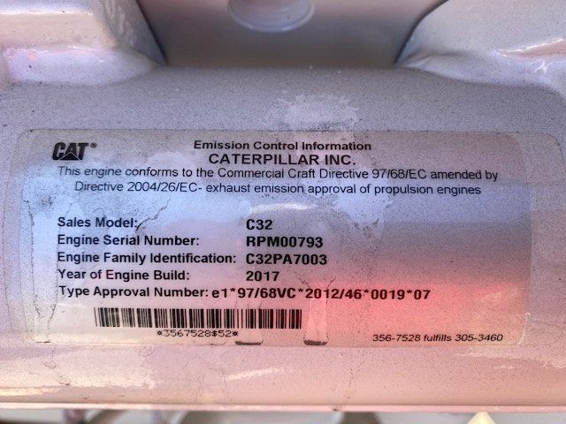 2017 Caterpillar PAIR of New C32 1800HP  each Tier 3 Diesel Marine Engine - 23048559 - 11