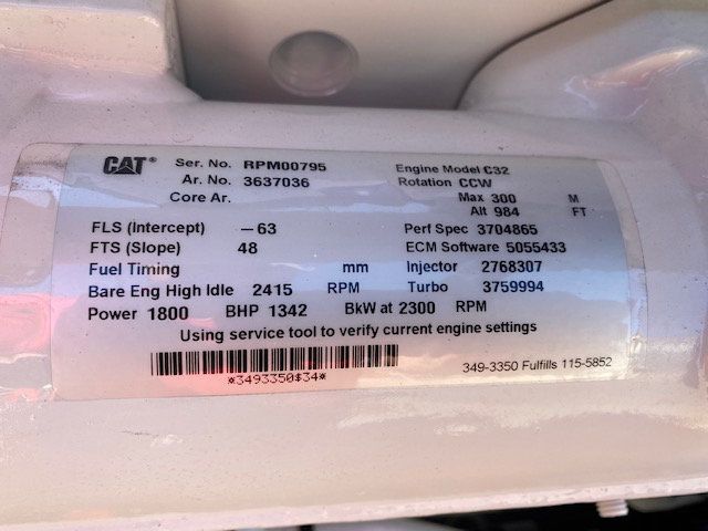 2017 Caterpillar PAIR of New C32 1800HP Tier 3 Diesel Marine Engine  - 23048559 - 16