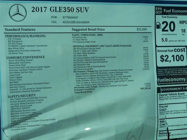 2017 Mercedes-Benz GLE GLE 350 SUV - 16257797 - 9