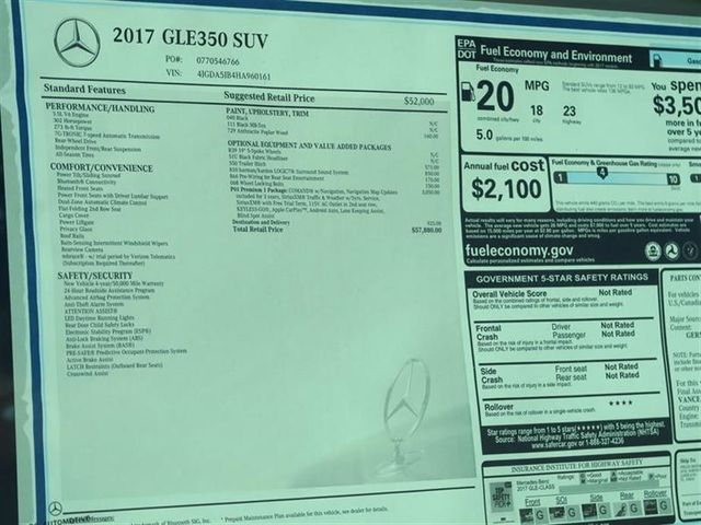 2017 Mercedes-Benz GLE GLE 350 SUV - 17104573 - 9