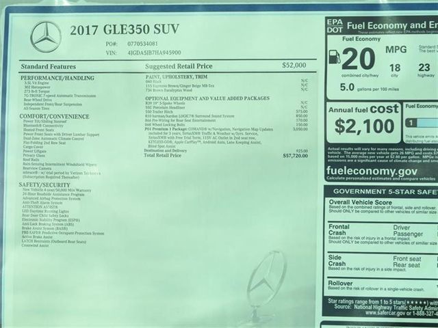 2017 Mercedes-Benz GLE GLE 350 SUV - 17104574 - 9