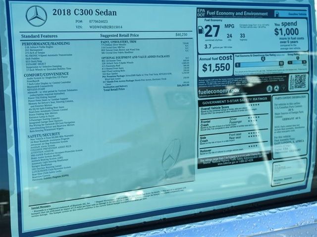 2018 Mercedes-Benz C-Class C 300 Sedan - 16752349 - 9