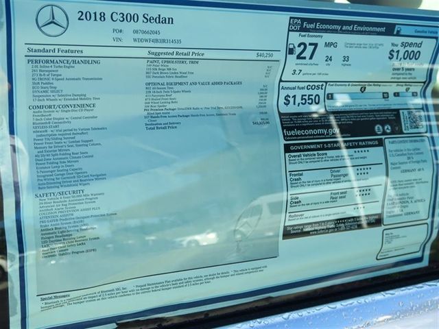 2018 Mercedes-Benz C-Class C 300 Sedan - 16752353 - 9