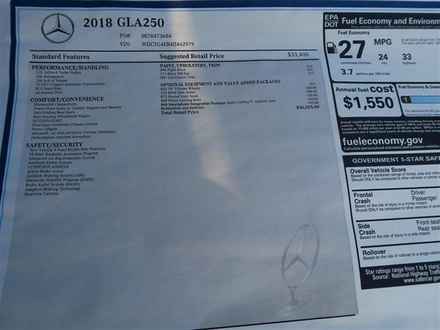 2018 Mercedes-Benz GLA GLA 250 SUV - 17086400 - 9