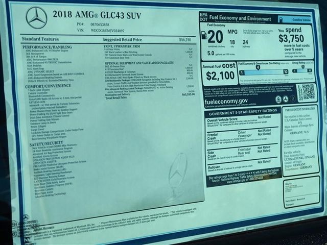 2018 Mercedes-Benz GLC AMG GLC 43 4MATIC SUV - 17042082 - 9