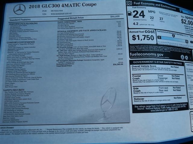 2018 Mercedes-Benz GLC GLC 300 4MATIC Coupe - 17081840 - 9