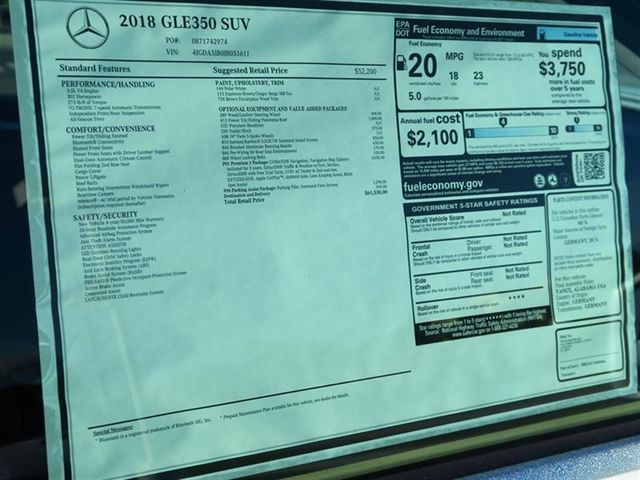 2018 Mercedes-Benz GLE GLE 350 SUV - 17076234 - 9