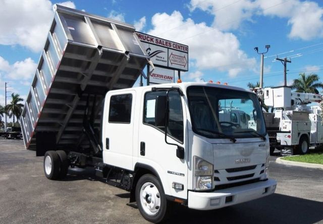 2019 Isuzu NPR HD 14FT ALUM DUMP TRUCK LANDSCAPE. CREWCAB - 19500741 - 0