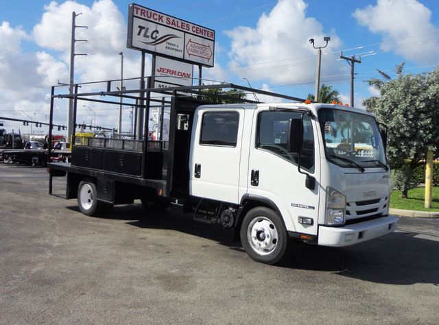 2019 Isuzu NPR HD 14FT PLATFORM FLATBED UTILITY TRUCK - 19913259 - 0