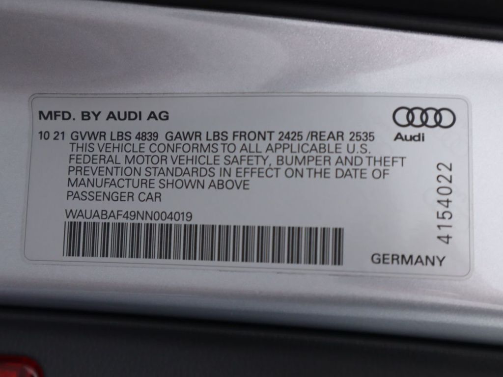 2022 Audi A4 Sedan Premium 40 TFSI quattro - 21170623 - 31