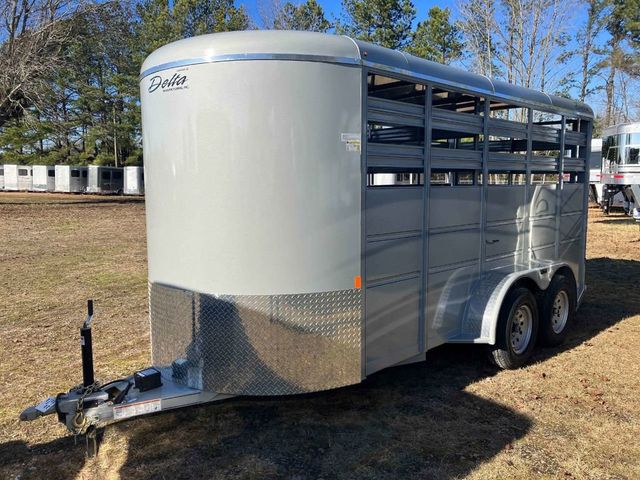 2023 Delta 16' Stock Trailer with 8' Cut Gate  - 22038756 - 0