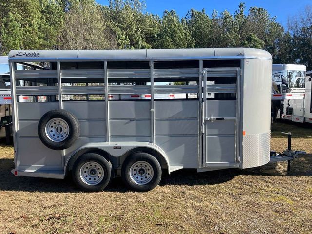 2023 Delta 16' Stock Trailer with 8' Cut Gate  - 22038756 - 2