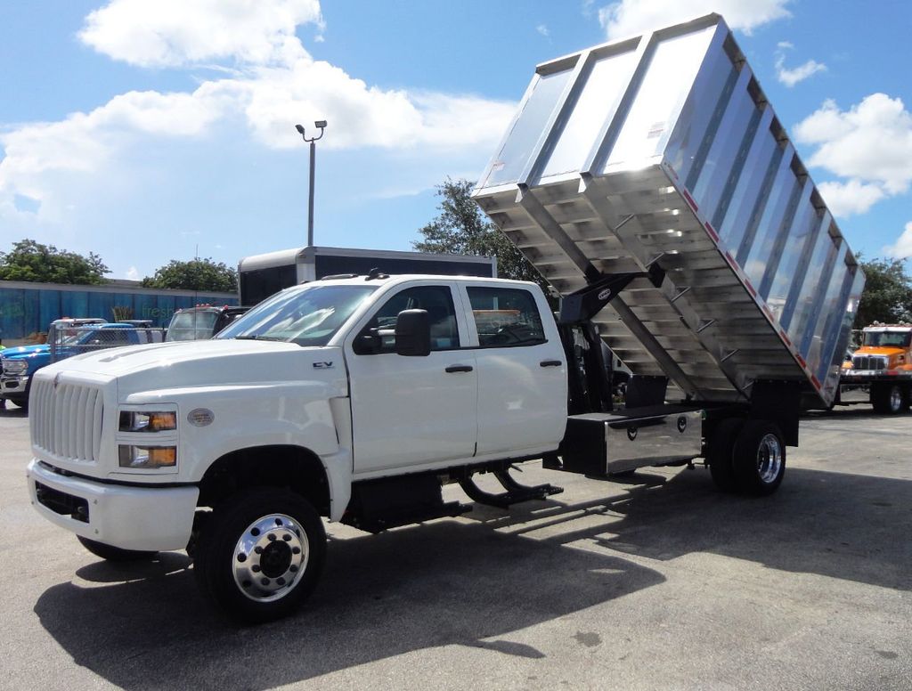 2023 International CV515 Crew Cab w/ New 14ft Aluminum Chipper Truck Landscape Dump Body - 20952803 - 11