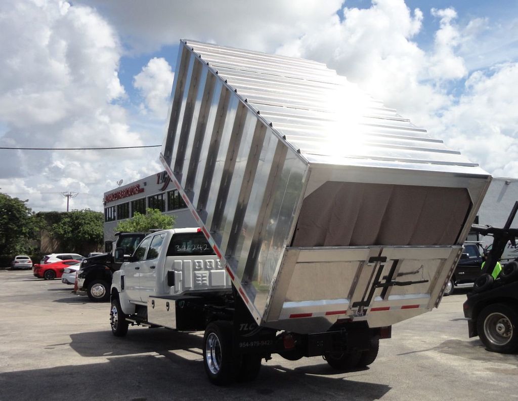 2023 International CV515 Crew Cab w/ New 14ft Aluminum Chipper Truck Landscape Dump Body - 20952803 - 12
