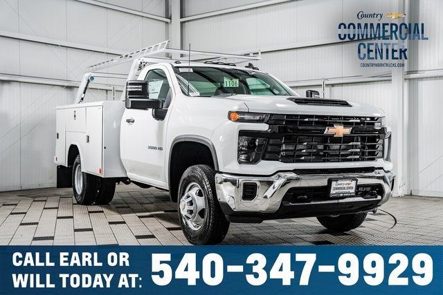 2024 Chevrolet Silverado 3500HD CC 3500HD REG CAB 4X4 * 6.6 DURAMAX * 9' READING UTILITY W/ RACK - 22334552 - 0