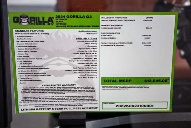 2024 Gorilla Rides EV G2  - 22475040 - 25