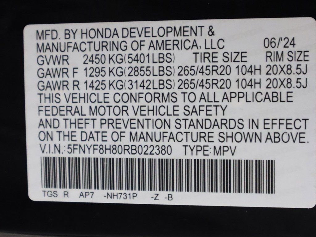 2024 Honda Passport Black Edition AWD - 22521173 - 63