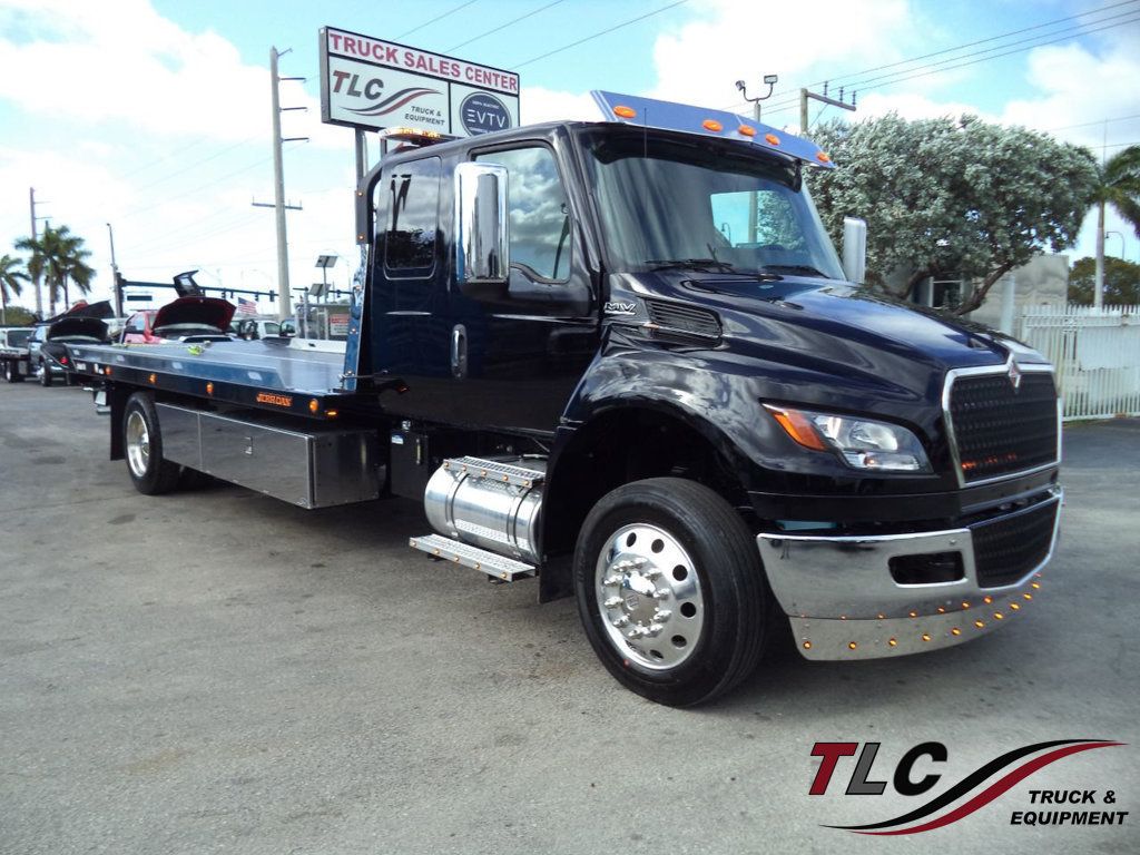 2024 International MV607 Extended Cab w/ 22ft Jerr-Dan Custom StepSide Classic Car Carrier - 21856415 - 0