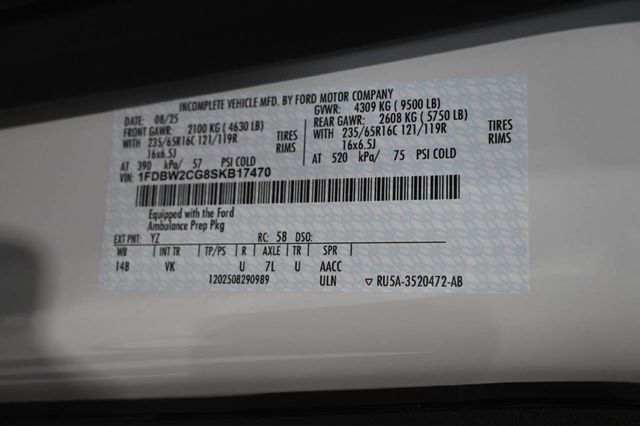 2025 Ford Transit Cargo Van T-350 148" Med Rf 9500 GVWR AWD - 23012813 - 41