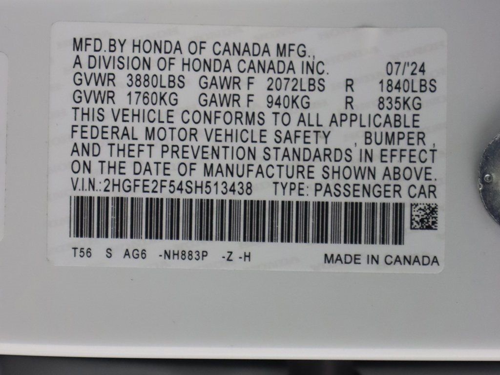 2025 Honda Civic Sedan Sport CVT - 22619738 - 42