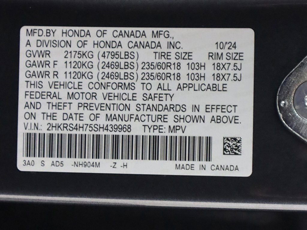 2025 Honda CR-V EX-L AWD - 22645893 - 54