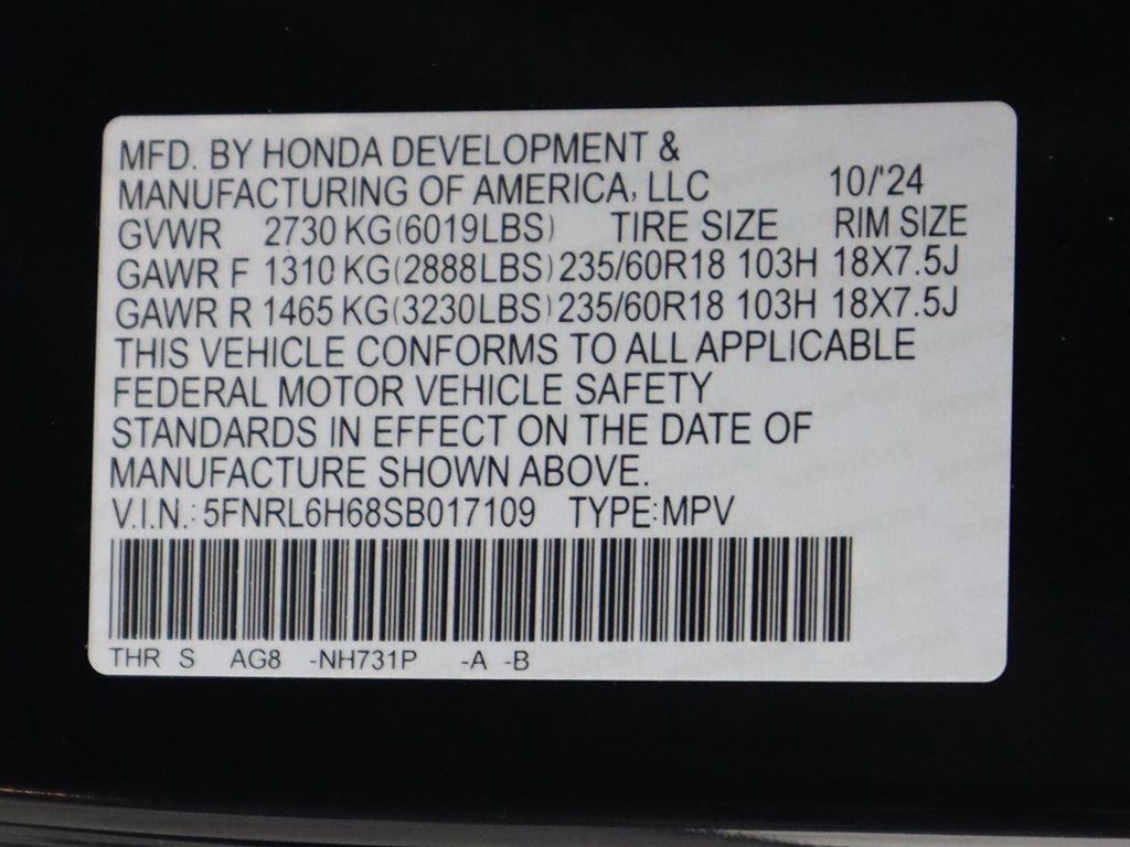 2025 Honda Odyssey EX-L Automatic - 22621493 - 54