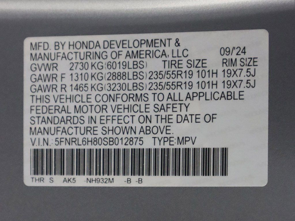 2025 Honda Odyssey Touring Automatic - 22598040 - 62