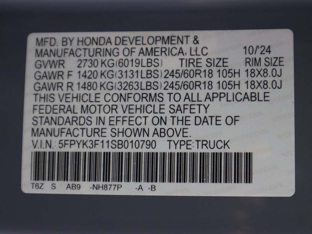 2025 Honda Ridgeline Sport AWD - 22642104 - 38