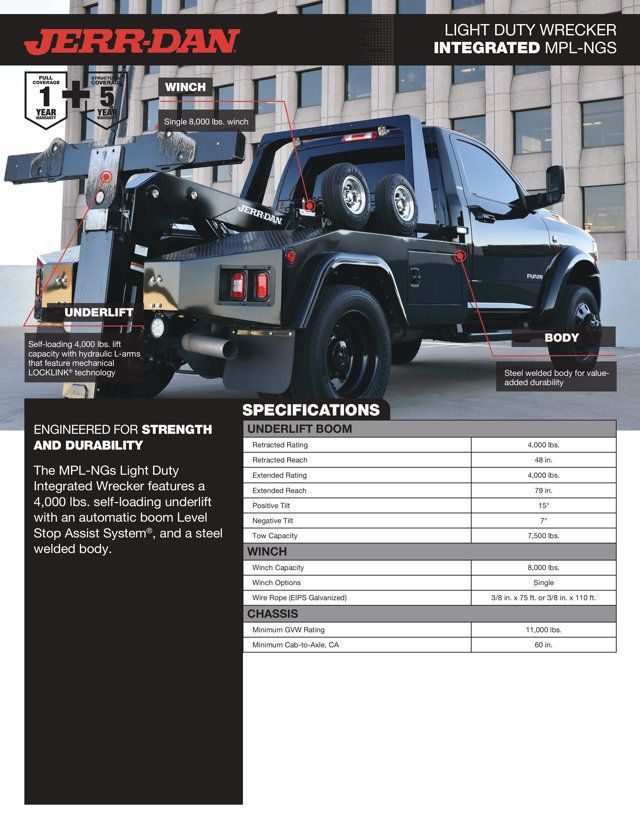 2025 Jerr-Dan MPL-NGS Wreckers Integrated Steel Self Loader Underlift Boom - 8925854 - 3