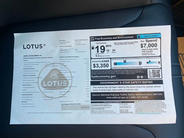 2025 Lotus Emira Brand New 2025 V6 Manual Lotus Emira! - 22935250 - 13