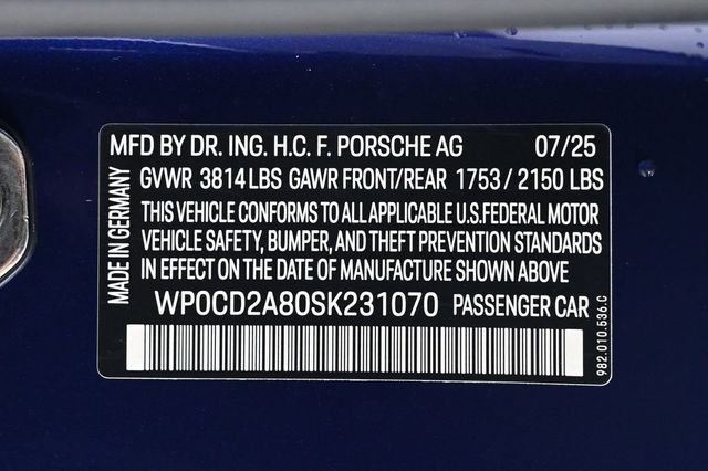 2025 Porsche 718 Boxster GTS 4.0 Roadster - 22944982 - 24