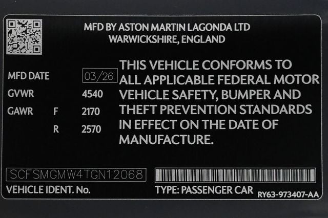 2026 Aston Martin Vantage S Coupe - 23021665 - 25