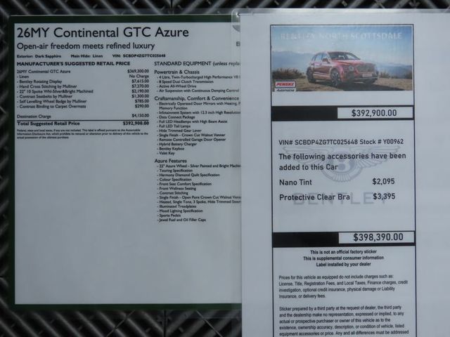 2026 Bentley Continental GTC  - 22946843 - 16