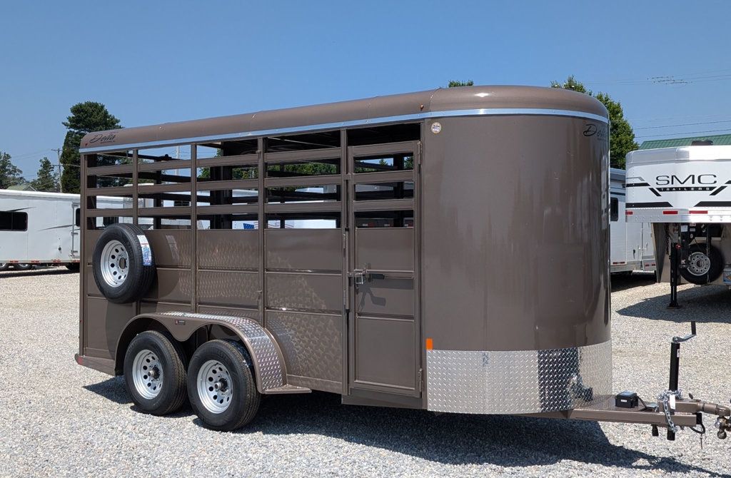 2026 Delta 16' Stock Trailer with 8' Cut Gate  - 23055679 - 0