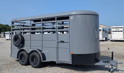 2026 Delta 16' Stock Trailer with 8' Cut Gate