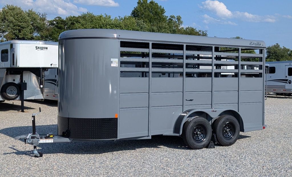 2026 Delta 16' Stock Trailer with 8' Cut Gate  - 23057334 - 1