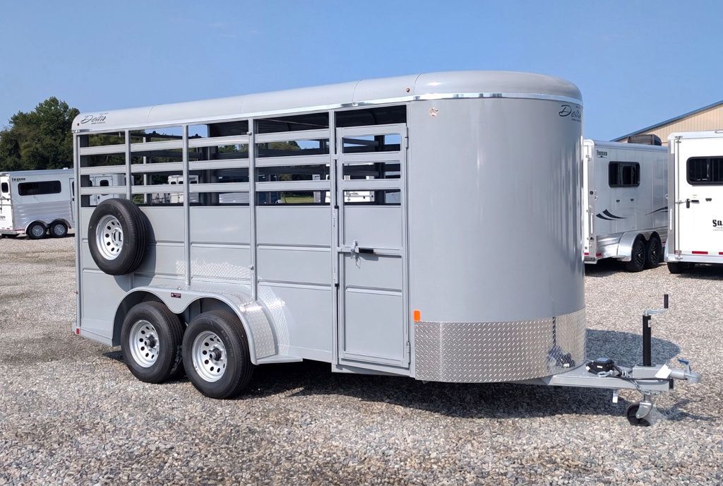 2026 Delta 16' Stock Trailer with 8' Cut Gate  - 23057349 - 0