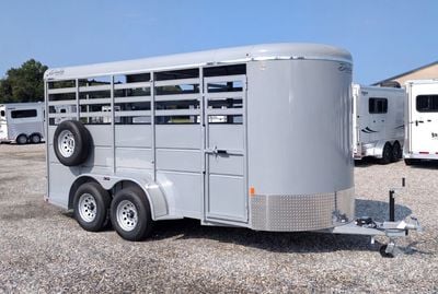 2026 Delta 16' Stock Trailer with 8' Cut Gate