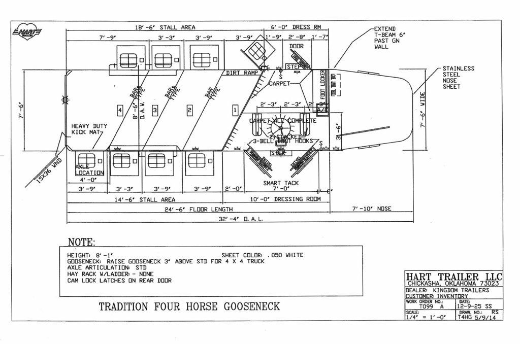 2026 Hart 4 Horse Slant with Smart Tack  - 23009173 - 13