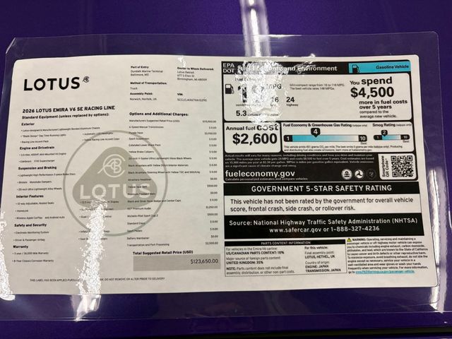 2026 Lotus Emira V6 SE Racing Line Coupe - 22934377 - 42