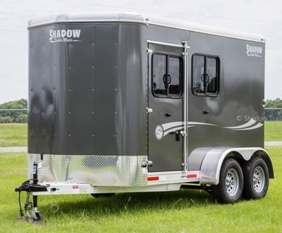 2026 Shadow 2 Horse Slant with Drop Feed Windows & Escape Door