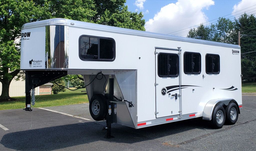 2026 Shadow 3 Horse Slant with Drop Feed Windows Goose Neck  - 23015356 - 0