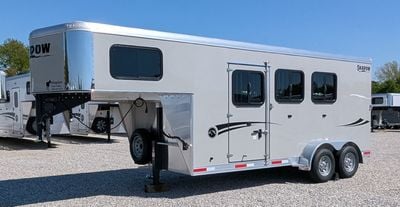 2026 Shadow 3 Horse Slant with Drop Feed Windows Goose Neck