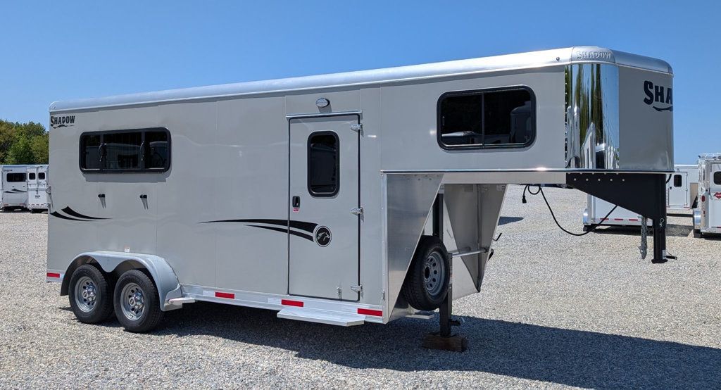 2026 Shadow 3 Horse Slant with Drop Feed Windows Goose Neck  - 23024439 - 1