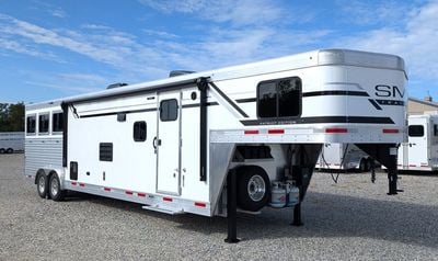 2026 SMC 3 Horse Slant 13' Living Quarters w/ Slide Patriot