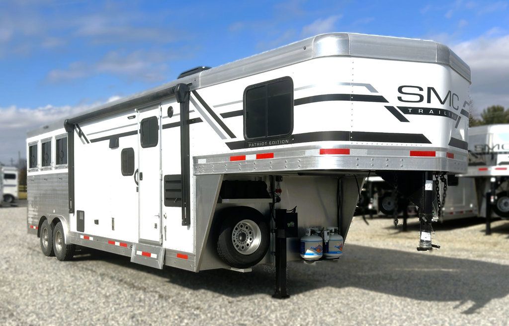 2026 SMC 3 Horse Slant 14' Living Quarters w/ Slide Patriot  - 22984028 - 0