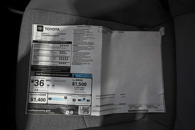 2026 Toyota Sienna LE FWD 8-Passenger - 23079490 - 37
