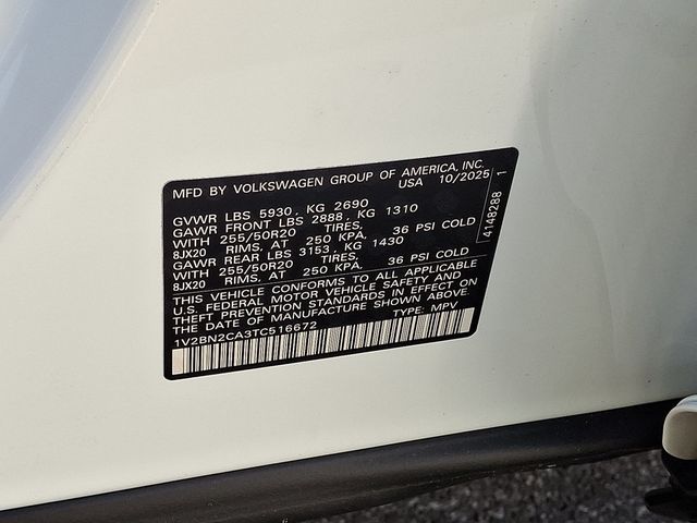 2026 Volkswagen Atlas 2.0T SEL 4MOTION - 22938036 - 20