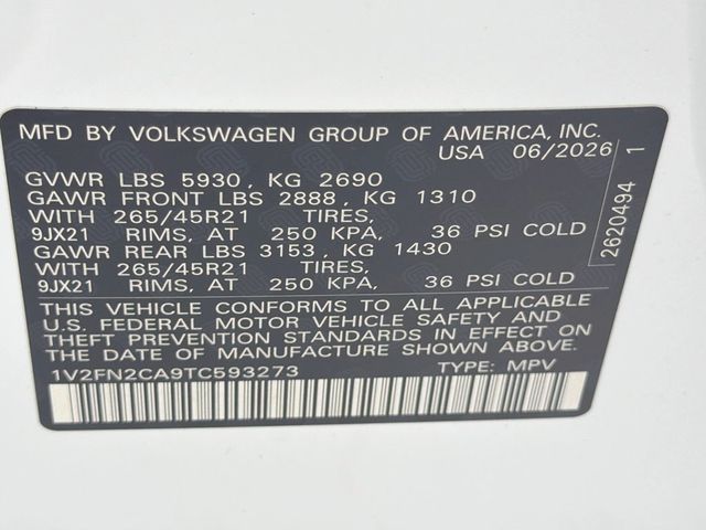 2026 Volkswagen Atlas 2.0T SEL Premium R-Line 4MOTION - 23056807 - 34