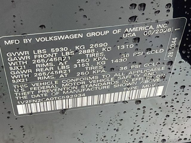 2026 Volkswagen Atlas 2.0T SEL Premium R-Line 4MOTION - 23065233 - 34